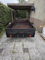 Diepe aanhanger met verwijderbare achterplaat, wit kenteken, Auto diversen, Aanhangers en Bagagewagens, Ophalen, Gebruikt