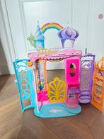 Inklapbaar Barbiehuis met hondje, Kinderen en Baby's, Speelgoed | Poppenhuizen, Ophalen, Zo goed als nieuw, Poppenhuis