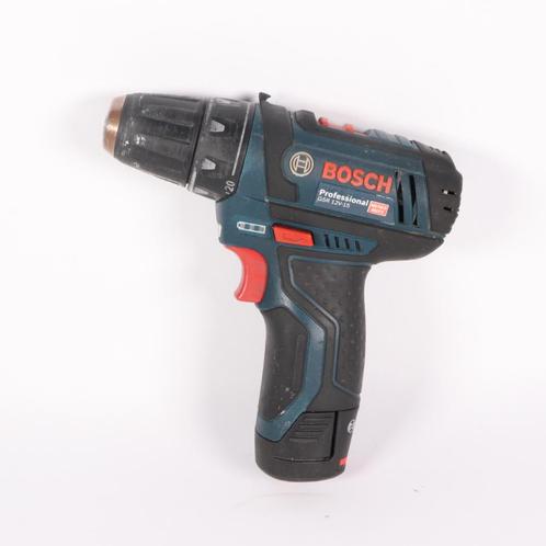 Bosch GSR 12v-15 Boormachine + 2 12V Accu's + Lader - Incl., Doe-het-zelf en Verbouw, Gereedschap | Boormachines, Zo goed als nieuw