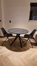 Ikea Mariedamm moderne ronde eettafel met marmer patroon, Huis en Inrichting, Ophalen, Kunststof, Rond, Zo goed als nieuw