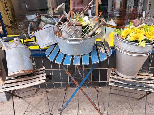 NU 10 EURO PER STUK oude zinken emmers en gieters, Antiek en Kunst, Curiosa en Brocante, Ophalen