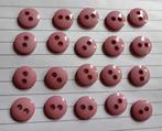 20 Roze kleine knoopjes Ø 1 cm, Verzenden, Zo goed als nieuw, Knoop of Knopen