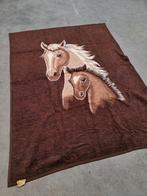 Prachtige deken met paarden opdruk 190x144, Huis en Inrichting, Woonaccessoires | Plaids en Woondekens, Ophalen of Verzenden