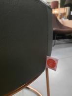 Ronde poef hocker CODY Jess Design koper leer olijfgroen, Minder dan 50 cm, Rond, Minder dan 50 cm, Ophalen of Verzenden