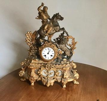 Pendule, goud gepatineerd, Frankrijk ca1900 beschikbaar voor biedingen
