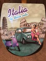 Toiletbril, met afbeelding van de Fiat 500 & Vespa Scooter (, Ophalen of Verzenden, Nieuw