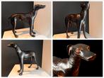 Bronzen Windhond Sculptuur - Design Beeld 35cm, Verzamelen, Ophalen of Verzenden, Gebruikt, Hond of Kat, Beeldje of Figuurtje