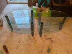 Salontafel set van glas, Ophalen, Gebruikt, 50 tot 100 cm, Glas