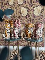 Luipaard kandelaar beeld tijger roze bruin Italië nieuw deal, Ophalen of Verzenden