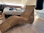 Lounge stoel riet/rotan, Ophalen, Gebruikt, Bruin, Riet of Rotan