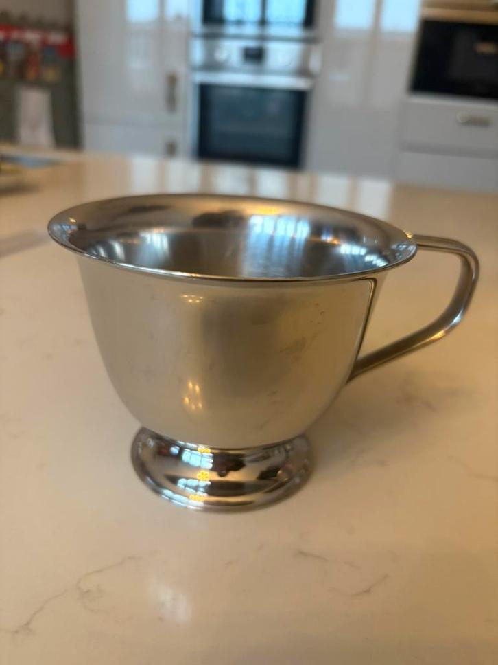 Alfra Alessi RVS soepkommen op voet 6x, Antiek en Kunst, Antiek | Servies los, Ophalen of Verzenden