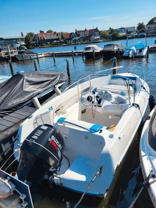 Quicksilver 500 flamingo, Watersport en Boten, Vis- en Consoleboten, Zo goed als nieuw, 70 pk of meer, 3 tot 6 meter, Benzine