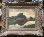 Kip, Landschap, schilderij, impressionisme, Indie, Holland, Antiek en Kunst, Kunst | Schilderijen | Klassiek, Ophalen of Verzenden