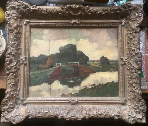 Kip, Landschap, schilderij, impressionisme, Indie, Holland, Antiek en Kunst, Kunst | Schilderijen | Klassiek, Ophalen of Verzenden