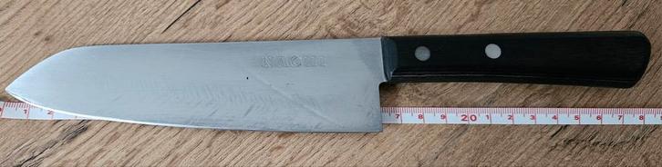 Antieke Santoku Nachi, Japans koksmes., Huis en Inrichting, Keuken | Bestek, Gebruikt, Rvs of Chroom, Ophalen of Verzenden