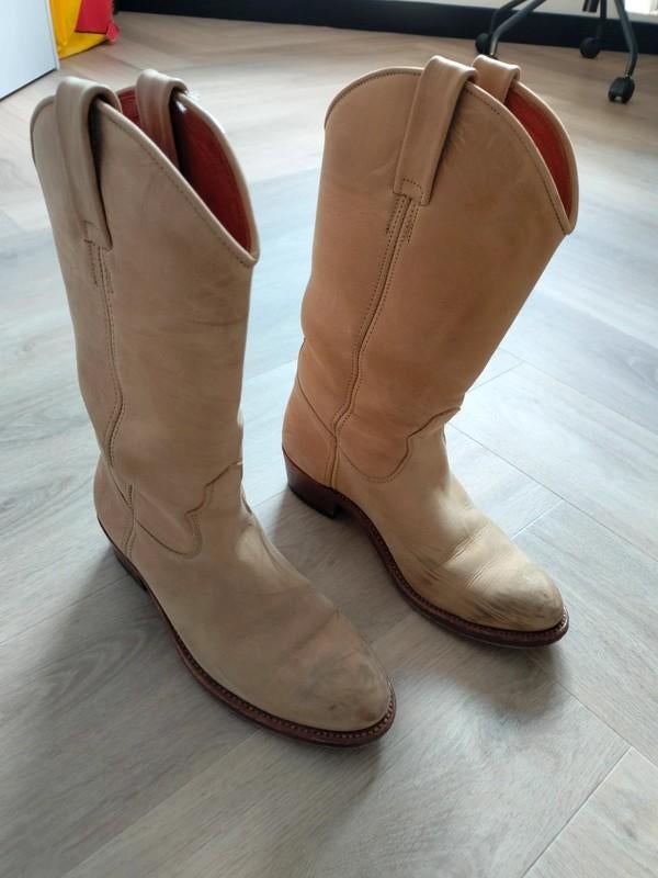 Cowboylaarzen mt 39. Weinig gedragen, Hoge laarzen, Geel, Ophalen of Verzenden, Gedragen