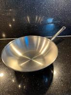 Wok RVS Demeyere, Huis en Inrichting, Keuken | Potten en Pannen, Ophalen, Zo goed als nieuw, Rvs, Keramische plaat