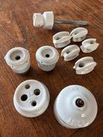 Porseleinen schakelmateriaal stopcontact, ca 1900, Ophalen of Verzenden