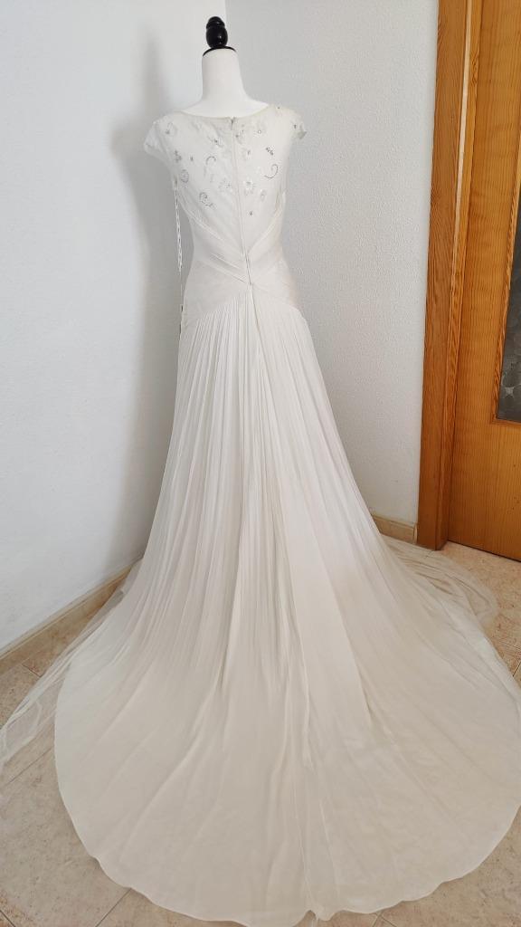 Nieuwe 100% zijde trouwjurk, Kleding | Dames, Trouwkleding en Trouwaccessoires, Nieuw, Trouwjurk, Wit, Verzenden