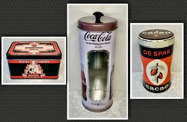 Drie oude blikjes, Verzamelen, Blikken, Gebruikt, Overige, Ophalen of Verzenden