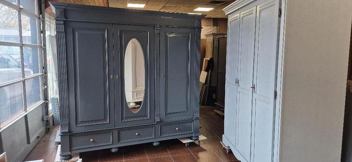 Vintage brocante garderobe slaapkamer kasten, kledingkasten, Huis en Inrichting, Kasten | Kledingkasten, Zo goed als nieuw, 200 cm of meer