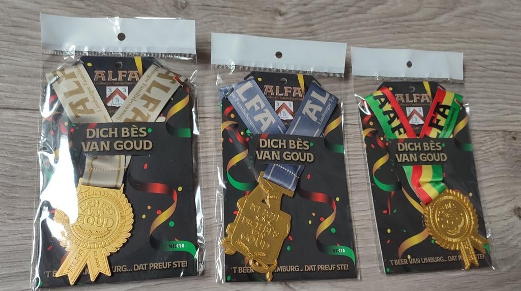 Alfa bier medailles 3 verschillende., Verzamelen, Ophalen of Verzenden, Nieuw, Overige merken