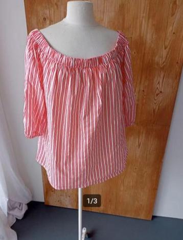 Hartstikke leuke rood wit gestreepte top mt xl beschikbaar voor biedingen