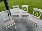 4 ikea stoelen, Huis en Inrichting, Stoelen, Ophalen, Gebruikt, Wit, Vier