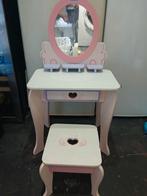 Klein Houten Kaptafeltje met Krukje, Ophalen, Gebruikt, Minder dan 75 cm, Minder dan 50 cm