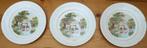 3 antieke bordjes van Petrus Regout & Co Maastricht 4248  3, Antiek en Kunst, Ophalen of Verzenden