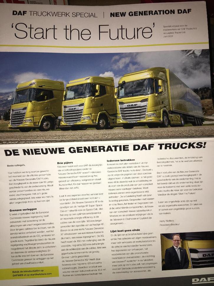 3x DAF XF + XG introductie brochures folders 2021 / 2022, Boeken, Auto's | Folders en Tijdschriften, Zo goed als nieuw, Overige merken