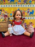 Antiek pop, papier maché, Duitsland, H50 cm, Ca 1930, Antiek en Kunst, Antiek | Speelgoed, Ophalen of Verzenden