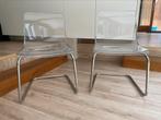 Stoelen IKEA model Tobias kleurloos, Huis en Inrichting, Stoelen, Ophalen, Zo goed als nieuw, Wit, Twee