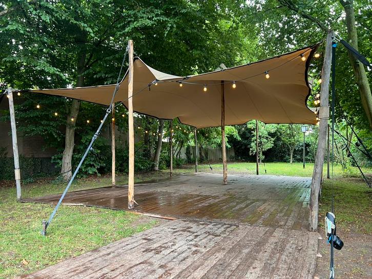 Stretchtenten huren Limburg bruiloft, feest, party, tent, Hobby en Vrije tijd, Feestartikelen | Verhuur, Zo goed als nieuw, Ophalen