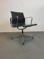 6 Vitra Eames Ea108 Grijs leer Chroom frame draaibaar