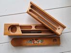 Oud houten griffel doosje met griffels, Ophalen of Verzenden