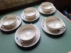 5x arzberg porseleinen soepkom met schotel, Ophalen of Verzenden