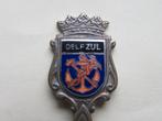 Lepeltje oud wapen Delfzijl 1887-1960 emaille, Antiek en Kunst, Antiek | Bestek, Verzenden