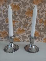 Prachtige set verzilverde Godinger kandelaars, Ophalen of Verzenden, Zilver