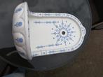 Supermooi fonteintje hoge rug blauw/turquoise decor, Antiek en Kunst, Curiosa en Brocante, Ophalen