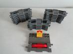 16 Duplo rails + stop/keer voor de Duplo trein., Ophalen of Verzenden, Zo goed als nieuw, Complete set, Duplo