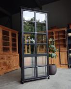 Chique hoge vitrinekast | Winkelvitrine | Zwart #2132, Huis en Inrichting, Kasten | Vitrinekasten, 100 tot 150 cm, 200 cm of meer