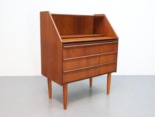 Vintage Deense secretaire teak, Huis en Inrichting, Kasten | Secretaires, Gebruikt, Ophalen