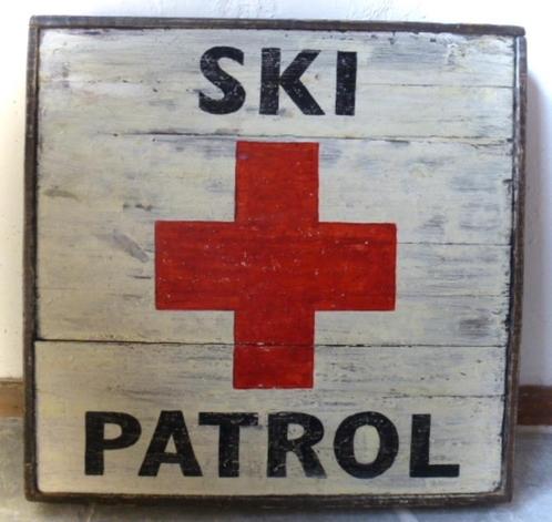 Handgeschilderd Après Ski bord / wintersport / Ski Patrol, Huis en Inrichting, Woonaccessoires | Wanddecoraties, Nieuw, Ophalen of Verzenden