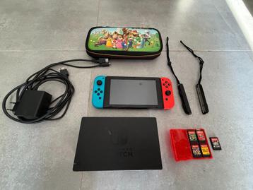 Nintendo Switch V2 – Compleet met 5 topgames & accessoires beschikbaar voor biedingen