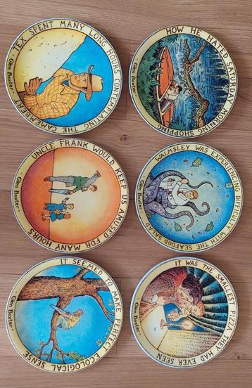 6 borden van Glen Baxter, Collectorsitem. beschikbaar voor biedingen