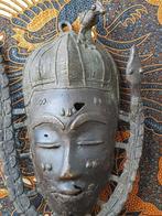 Prachtig origineel antiek masker uit Nigeria van Benin brons, Antiek en Kunst, Kunst | Niet-Westerse kunst, Ophalen of Verzenden