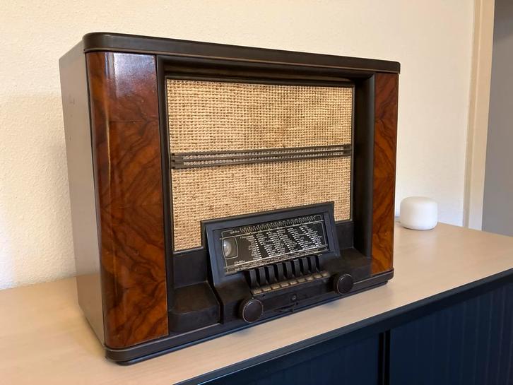 Antieke Philips Buizenradio - Model 735A, Audio, Tv en Foto, Radio's, Gebruikt, Radio, Ophalen of Verzenden