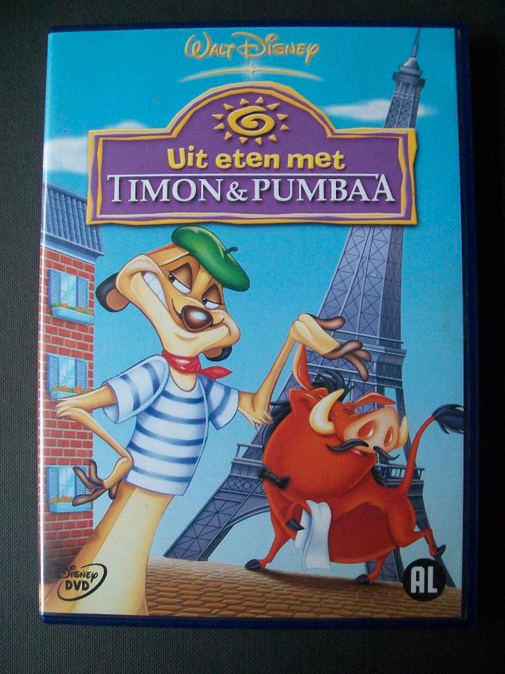 Walt Disney Uit Eten met Timon & Pumbaa in nieuwstaat, Cd's en Dvd's, Dvd's | Tekenfilms en Animatie, Zo goed als nieuw, Amerikaans