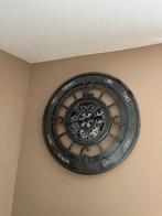 Grote Wandklok met Tandwielen, Huis en Inrichting, Woonaccessoires | Klokken, Ophalen, Zo goed als nieuw, Analoog, Wandklok